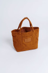 Sac cabas marron velours Kelya Erine