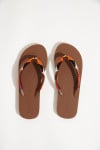 CALISUN SEASIDE Brown flip-flops with colored beads