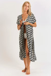 ELVIE SARONG long black kimono