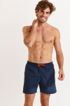 Men's MANLY POOLSCAPE navy blue swim shorts