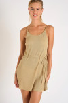 Robe de plage beige TAHUA GOLDENRIB