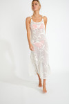 AMIVA BOATDAY off-white embroidered maxi beach dress