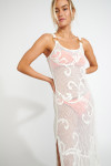 AMIVA BOATDAY off-white embroidered maxi beach dress