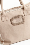 SETA CARLINA beige tote bag