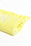 Serviette de plage jaune à rayures Caipa Bubbling