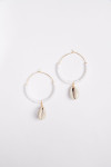 Witte oorbellen met schelpjes Waimea Earrings Salty Cali®