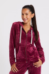 Fresco Sealake blackcurrant velour track jacket