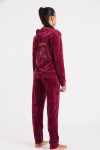 Keenan Sealake blackcurrant velour joggers