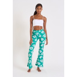 Pantalon vert imprimé fleur Noelo Islandgirl | Banana Moon®