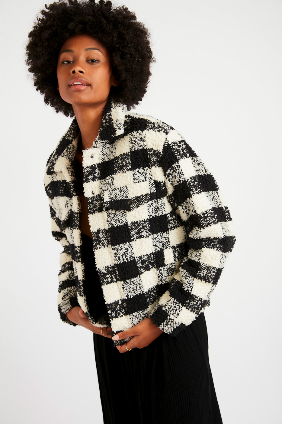 CHAYTON JOSHUA Black checkered jacket